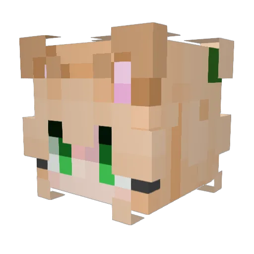 milkthos_sena Minecraft avatar head, 3D render