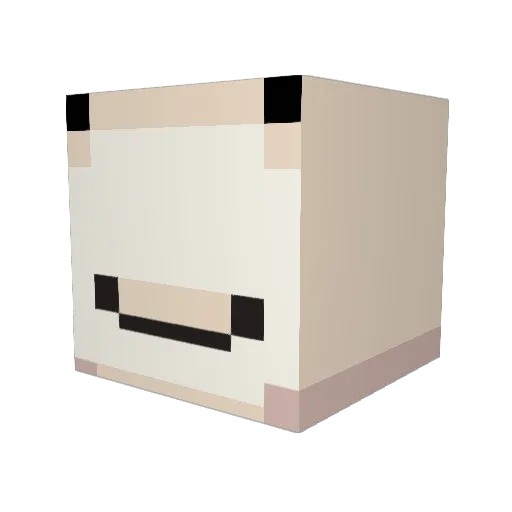 milktpapi Minecraft avatar head, 3D render