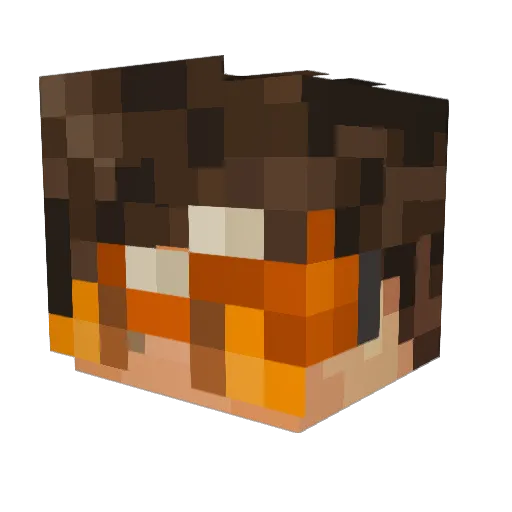milkvlue Minecraft avatar head, 3D render