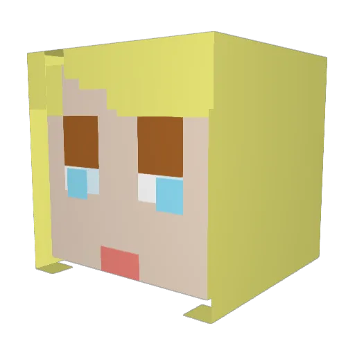 milky9994 Minecraft avatar head, 3D render