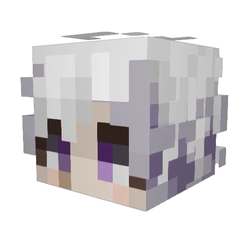 milky_BU Minecraft avatar head, 3D render