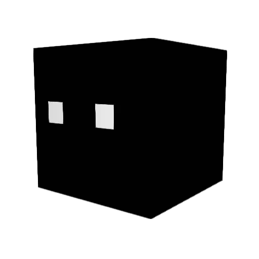 milky_bom Minecraft avatar head, 3D render
