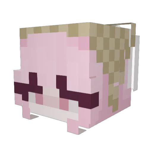 milkychew Minecraft avatar head, 3D render