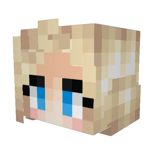 milkychigga Minecraft avatar head, 3D render