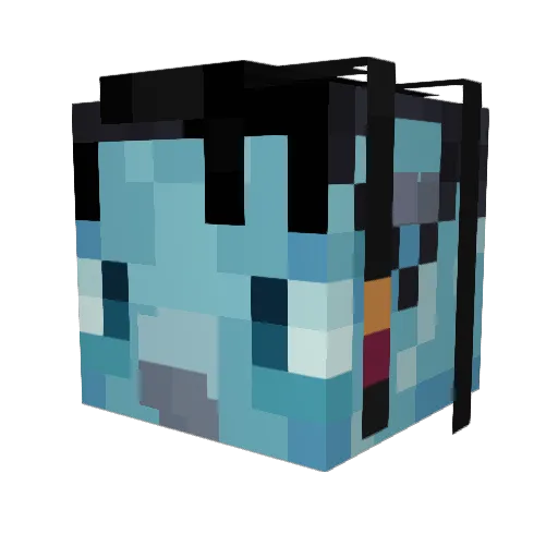 milkydan Minecraft avatar head, 3D render