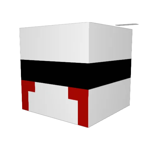 milkyhatesu Minecraft avatar head, 3D render