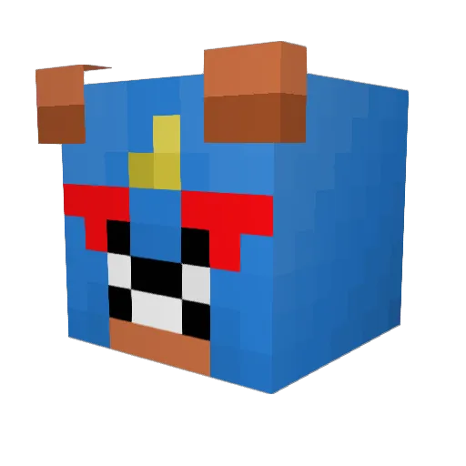 milkyjun Minecraft avatar head, 3D render