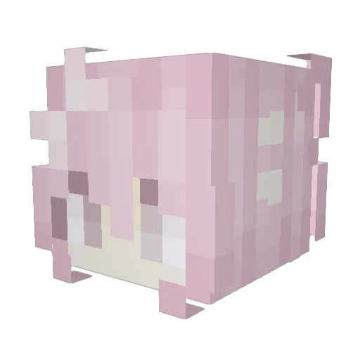 milkylucc Minecraft avatar head, 3D render