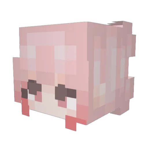 milkyoosung Minecraft avatar head, 3D render
