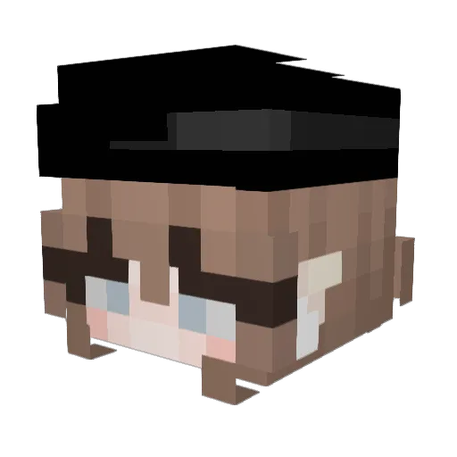 milkypalm Minecraft avatar head, 3D render