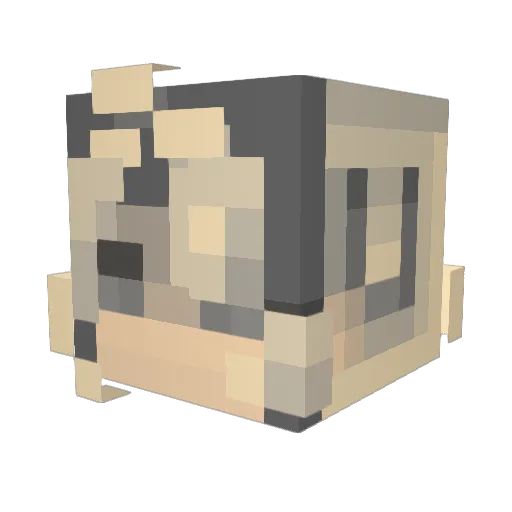 milkyram Minecraft avatar head, 3D render