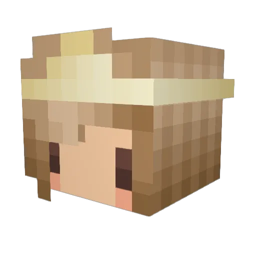 milkytae Minecraft avatar head, 3D render