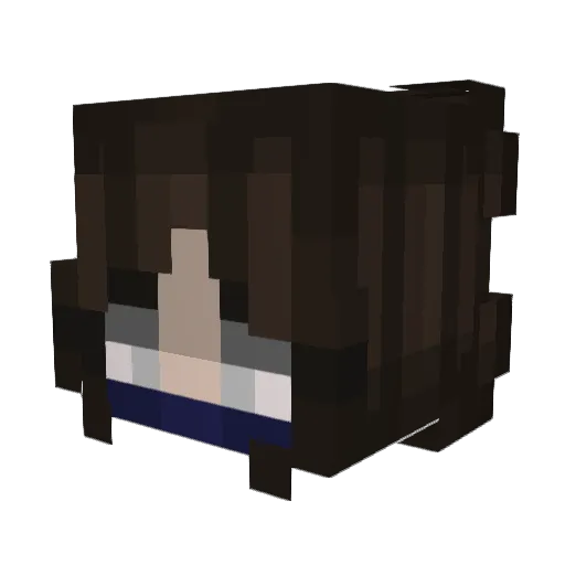 milkyvveins Minecraft avatar head, 3D render