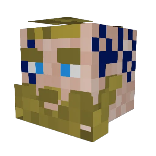 millebignamer Minecraft avatar head, 3D render