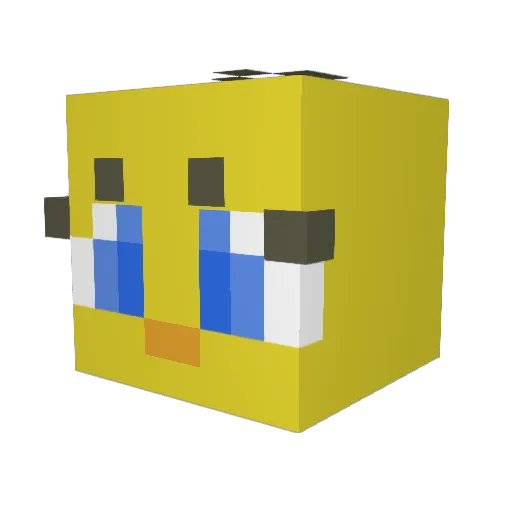 milledish Minecraft avatar head, 3D render