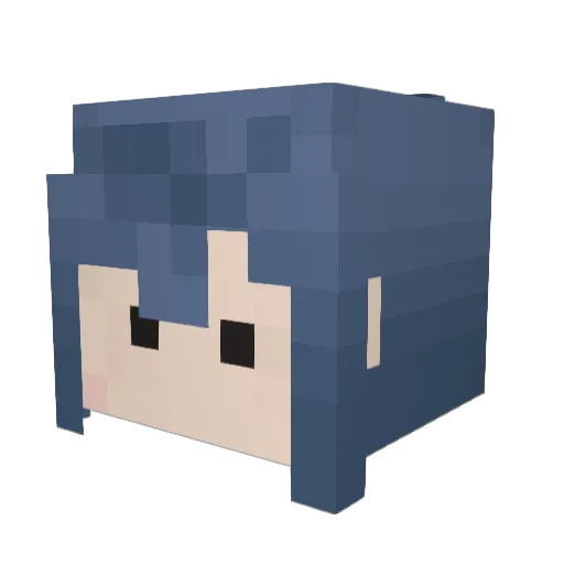 millefiori Minecraft avatar head, 3D render