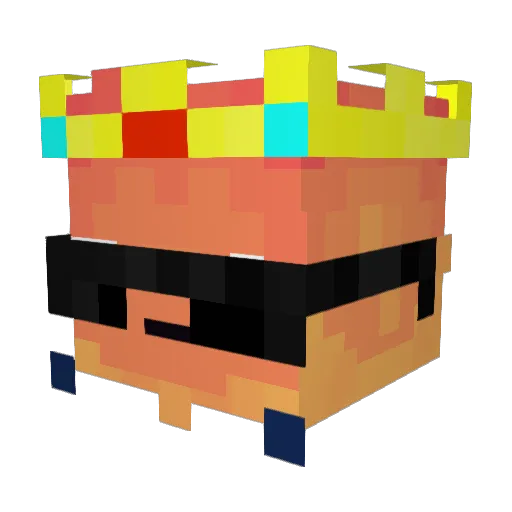 milliecd Minecraft avatar head, 3D render