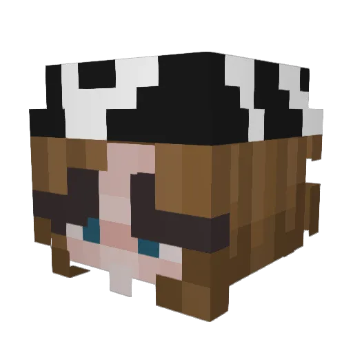 millieishere Minecraft avatar head, 3D render