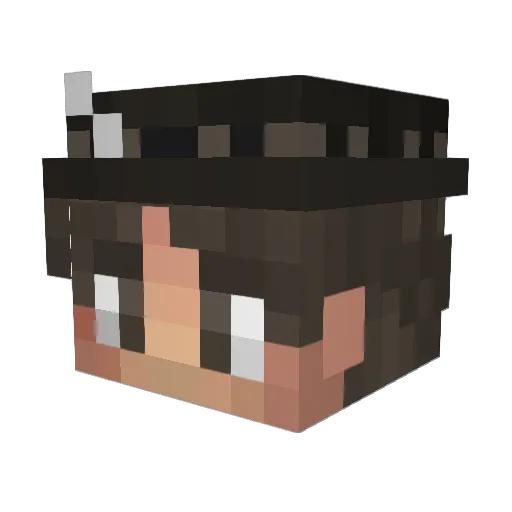 millielectric Minecraft avatar head, 3D render