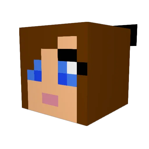 millierogers Minecraft avatar head, 3D render