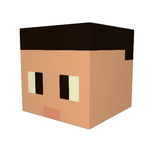 millino Minecraft avatar head, 3D render