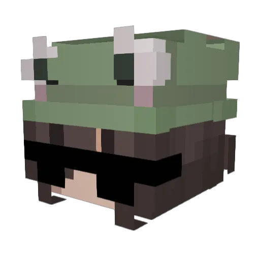 milliondollapus Minecraft avatar head, 3D render