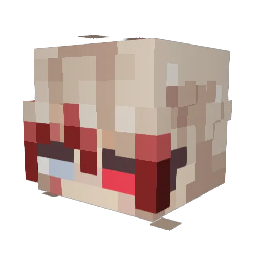 millionvires Minecraft avatar head, 3D render