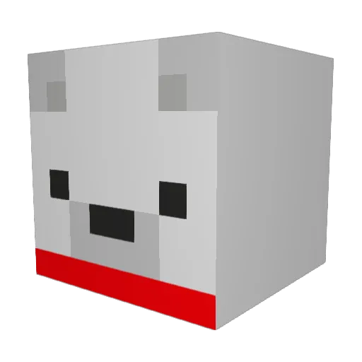 millipedey Minecraft avatar head, 3D render