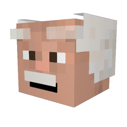 milliyet Minecraft avatar head, 3D render
