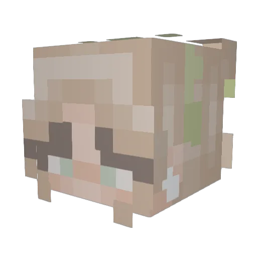 millllllller Minecraft avatar head, 3D render