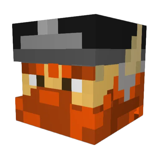 millocent_fred Minecraft avatar head, 3D render