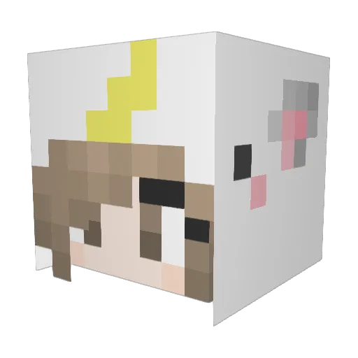 millsem Minecraft avatar head, 3D render