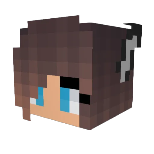 millsymango Minecraft avatar head, 3D render
