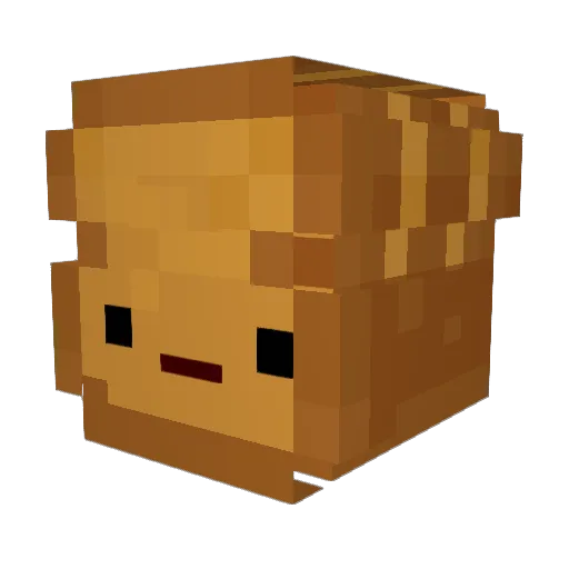 milmo Minecraft avatar head, 3D render