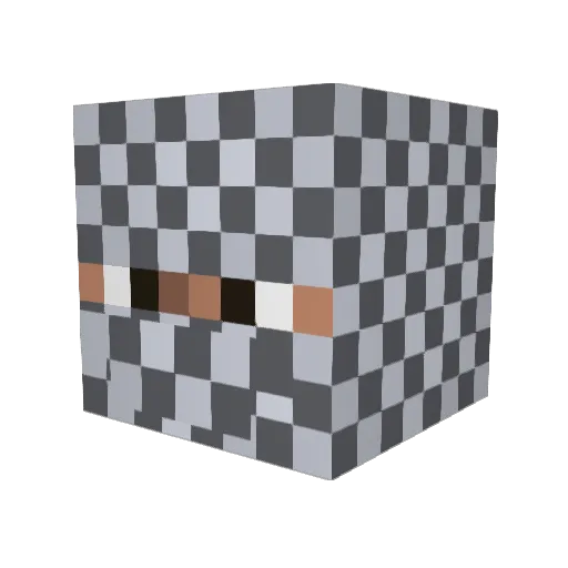 milo3_9 Minecraft avatar head, 3D render