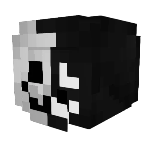 milocade Minecraft avatar head, 3D render