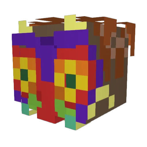 milodiid Minecraft avatar head, 3D render