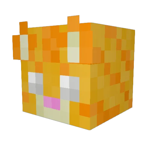 miloket Minecraft avatar head, 3D render