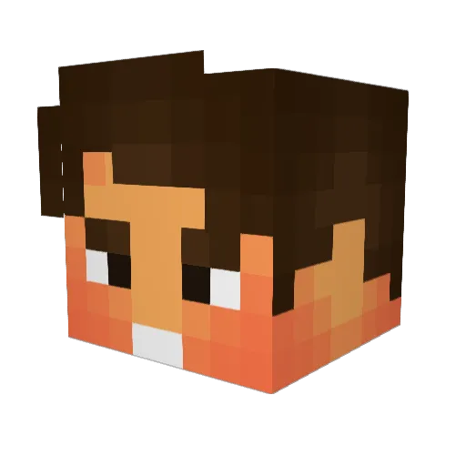 milomelo Minecraft avatar head, 3D render