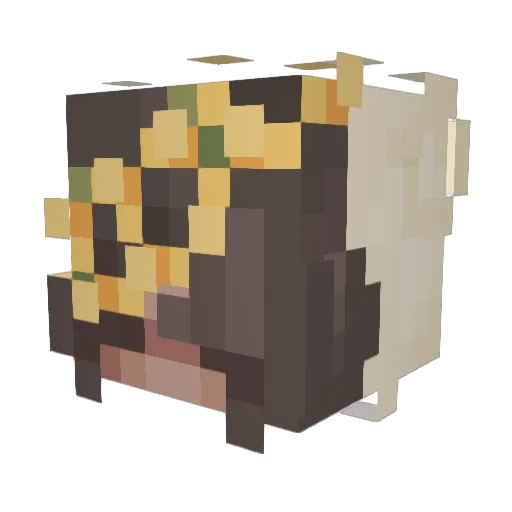 milonator_ Minecraft avatar head, 3D render
