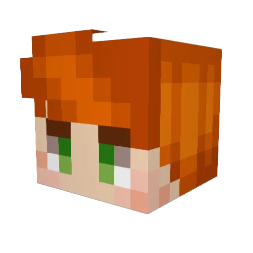 miloonek Minecraft avatar head, 3D render