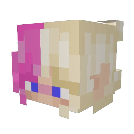 milorcia Minecraft avatar head, 3D render