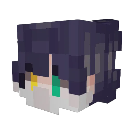 milosho Minecraft avatar head, 3D render