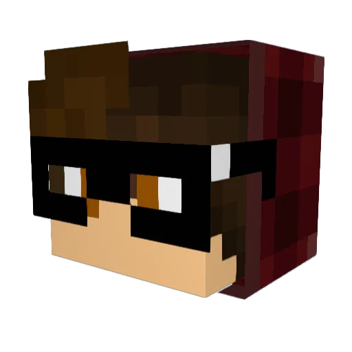 milosivkovic Minecraft avatar head, 3D render