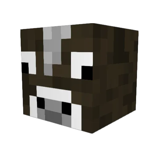 miloulol Minecraft avatar head, 3D render