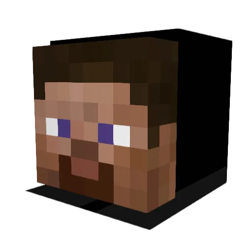 milouxys Minecraft avatar head, 3D render