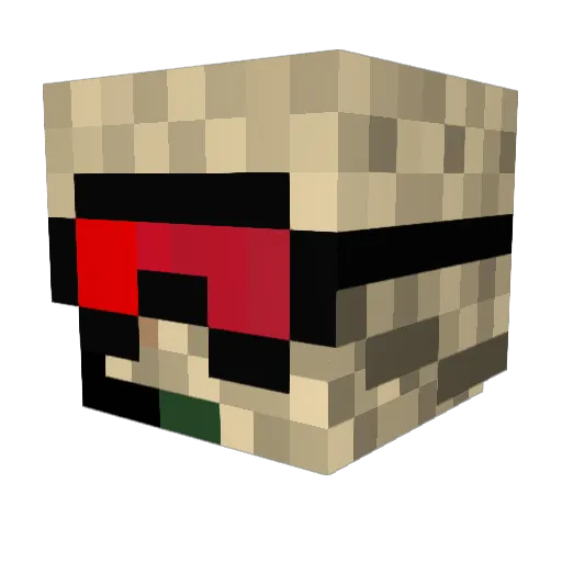 milow8 Minecraft avatar head, 3D render