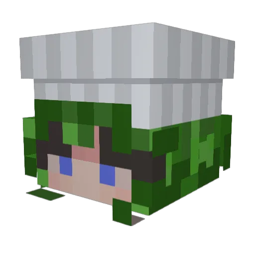milowasheree Minecraft avatar head, 3D render