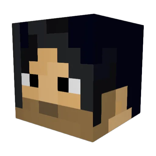 milphlover Minecraft avatar head, 3D render