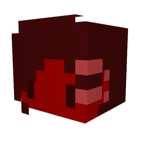milqne Minecraft avatar head, 3D render